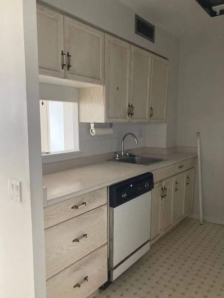 cabinet refinishing before