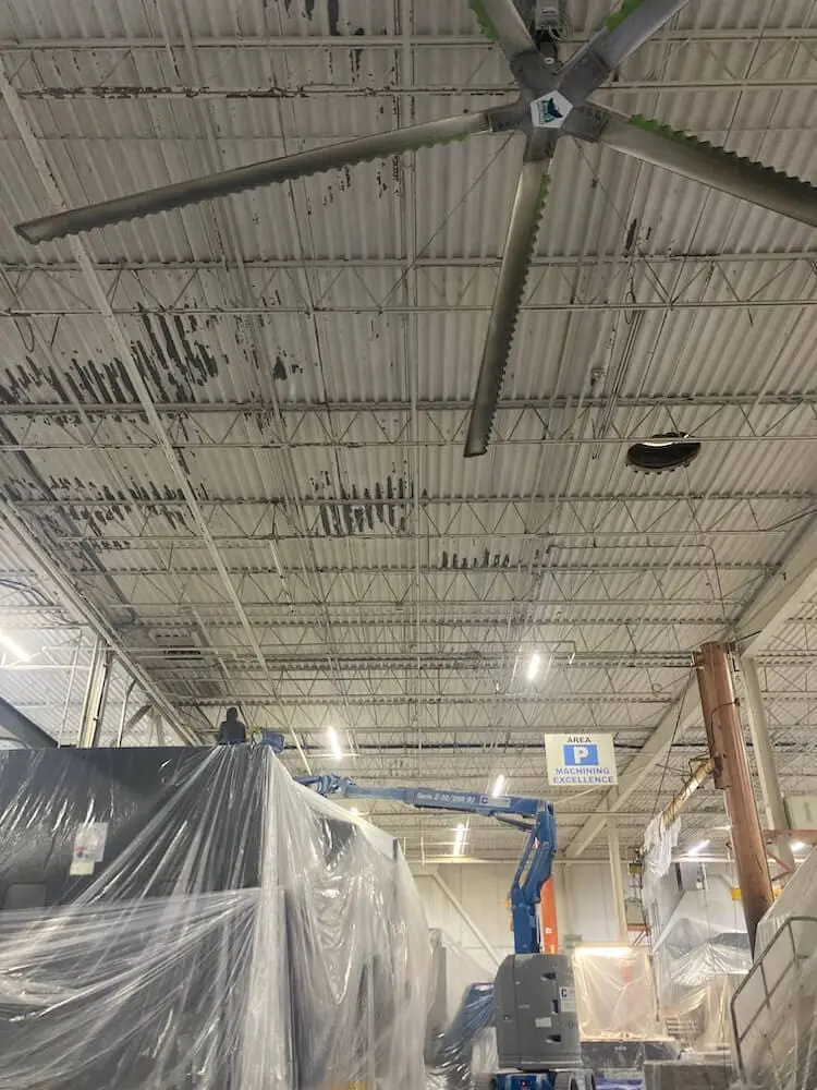 commercial interior painting before