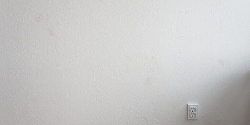 Wall with visible bubbling and uneven texture showing what causes paint to fail on interior walls in Whitby homes